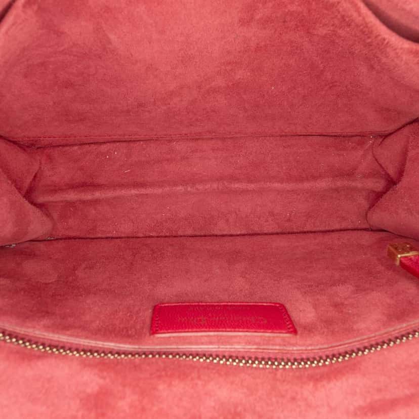 Dior Medium Lambskin Cannage DiorAddict Flap Red Leather Good condition - Model View