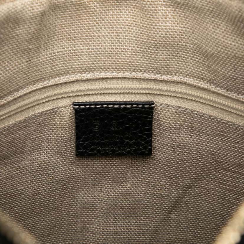 Gucci Leather GG Charm Tote Black Leather Very good condition - Box View