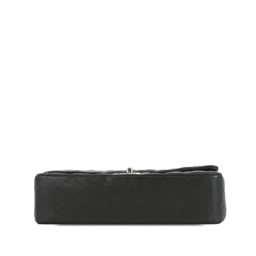 Chanel Medium Classic Lambskin Double Flap Black Leather Good condition - Inside View