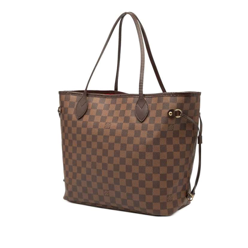 Louis Vuitton Damier Ebene Neverfull MM Brown Good condition - Back View