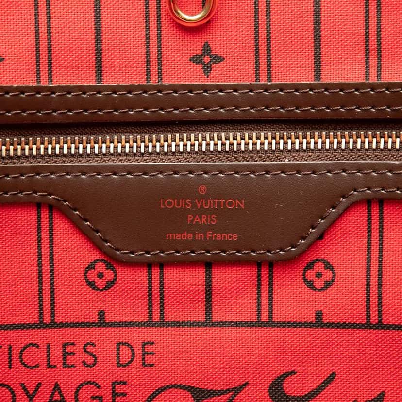 Louis Vuitton Damier Ebene Neverfull MM Brown Good condition - Box View