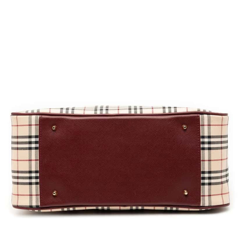 Burberry House Check Canvas Handbag Brown Canvas Good condition - Inside View