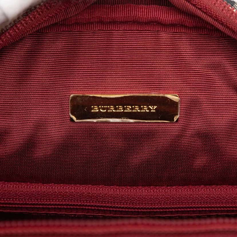 Burberry House Check Canvas Handbag Brown Canvas Good condition - Box View