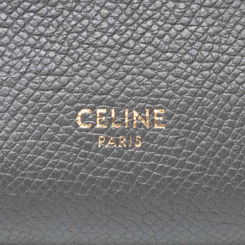 Celine Mini Grained Calfskin Belt Bag Grey Leather Good condition - Box View