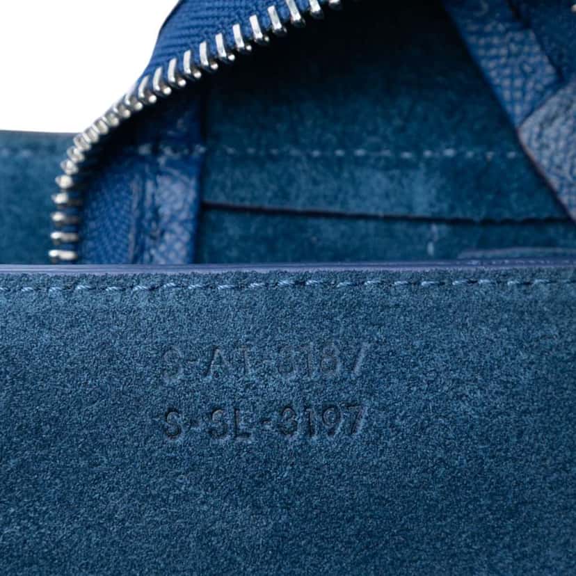 Celine Micro Grained Calfskin Belt Bag Blue Leather Good condition - Box View