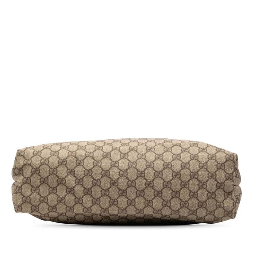 Gucci Medium GG Supreme Web Loop Tote Brown Canvas Good condition - Inside View