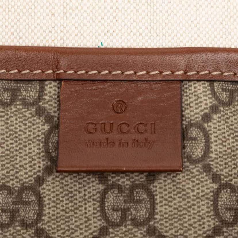 Gucci Medium GG Supreme Web Loop Tote Brown Canvas Good condition - Box View