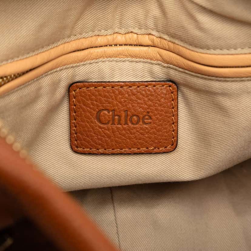 Chloé Medium Leather Paraty Satchel Brown Leather Good condition - Box View