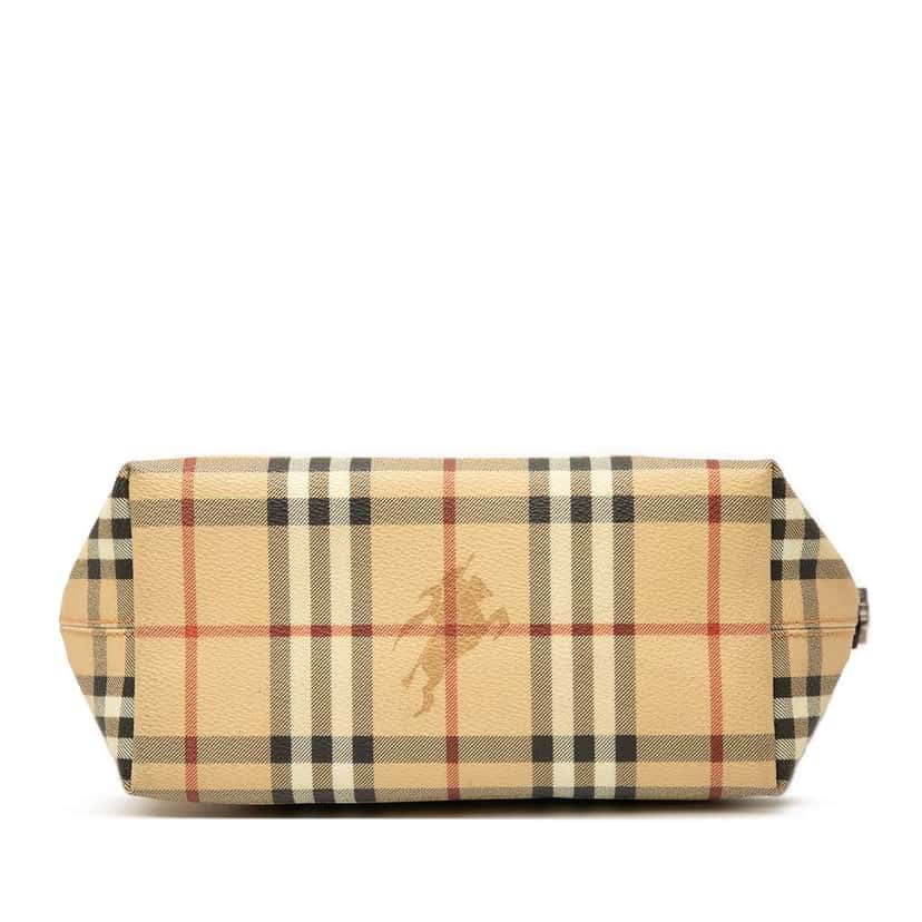 Burberry Haymarket Check Coated Canvas Handbag Brown Canvas Good condition - Inside View