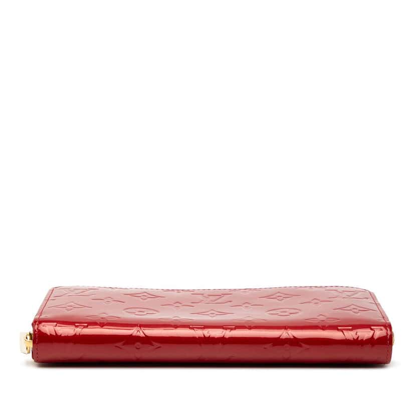Louis Vuitton Monogram Vernis Zippy Long Wallet Red Leather Good condition - Inside View