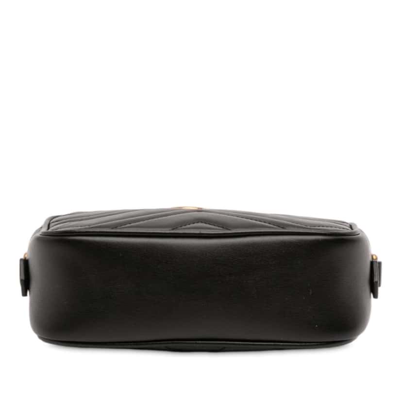 Gucci Mini GG Marmont Matelasse Leather Crossbody Black Leather Good condition - Inside View