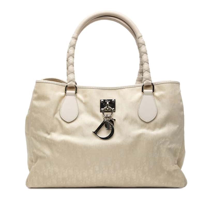 Dior Diorissimo Trotter Canvas Lovely Charm Tote Brown Canvas Good condition - Front View
