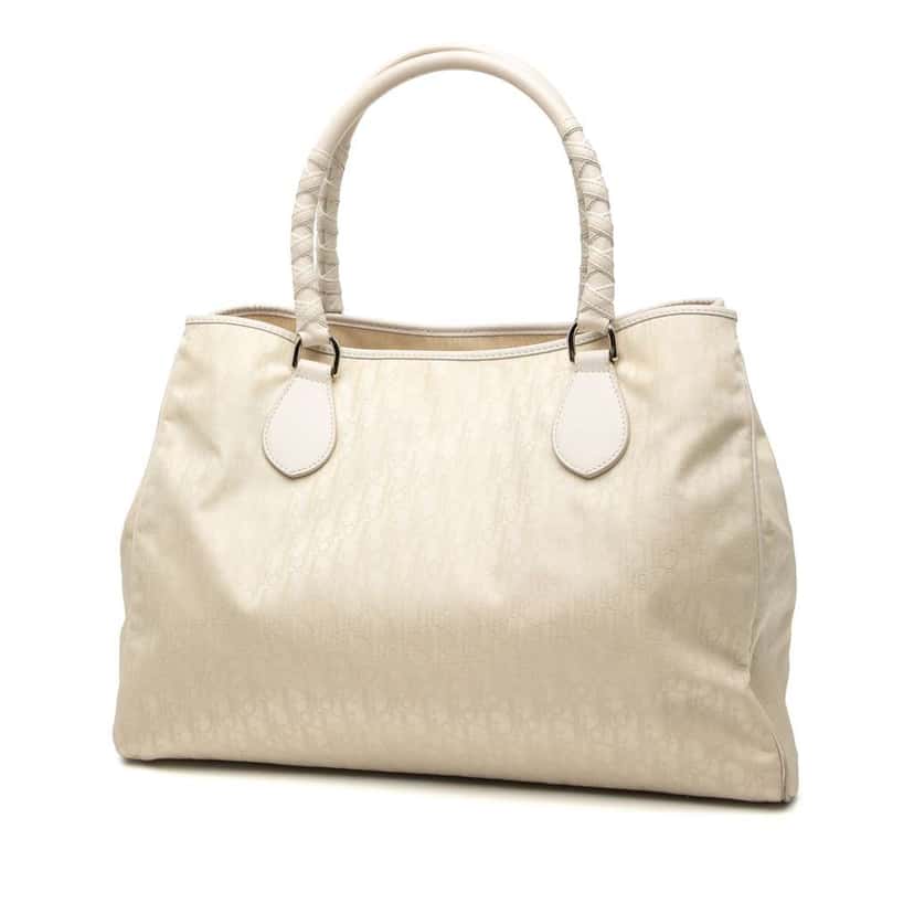 Dior Diorissimo Trotter Canvas Lovely Charm Tote Brown Canvas Good condition - Back View