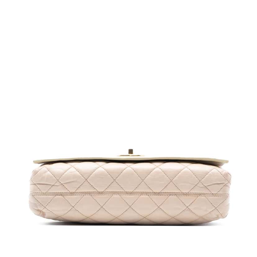 Chanel Medium Quilted Calfskin Soft Elegance Flap White Leather Good condition - Inside View