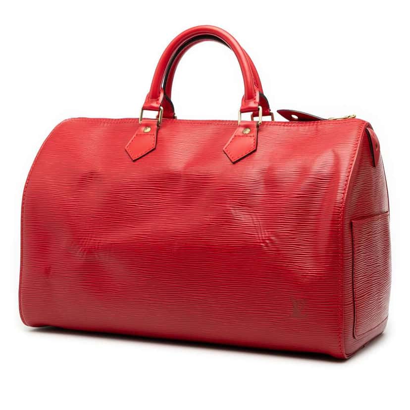 Louis Vuitton Epi Speedy 35 Red Leather Good condition - Back View