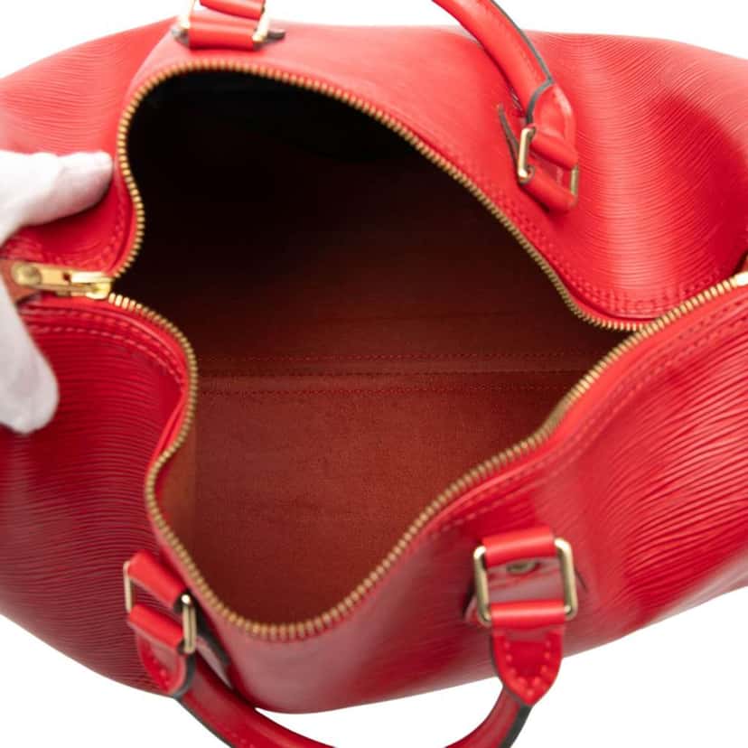 Louis Vuitton Epi Speedy 35 Red Leather Good condition - Model View