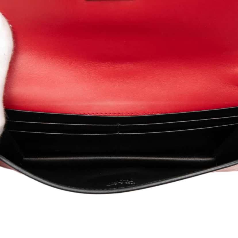 Prada City Calfskin Studded Elektra Clutch with Chain Red Leather Very good condition - Model View
