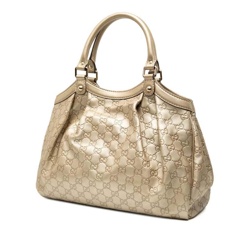 Gucci Medium Guccissima Sukey Tote Gold Leather Good condition - Back View