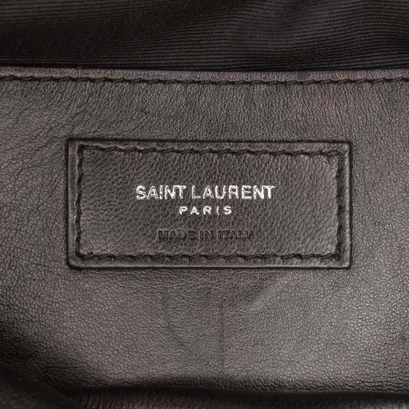 Saint Laurent Large Quilted Chevron Sheepskin College Satchel Brown Leather Good condition - Box View