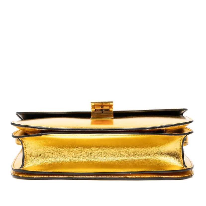Celine Medium Calfskin Classic Box Gold Leather Very good condition - Inside View