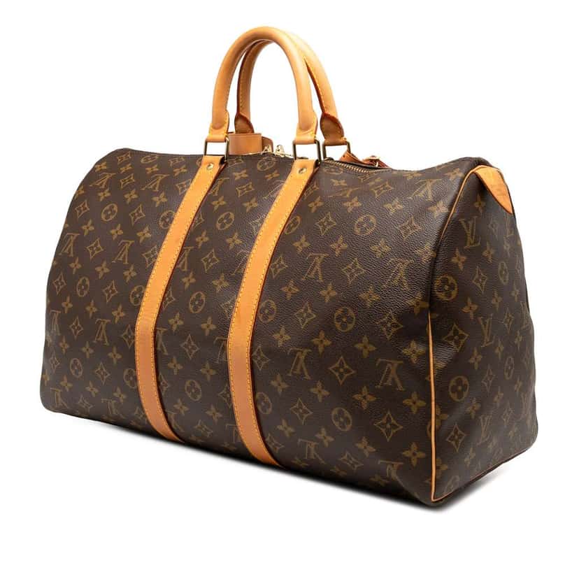 Louis Vuitton Monogram Keepall 45 Brown Good condition - Back View