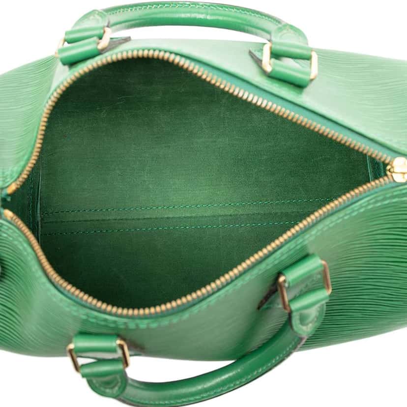 Louis Vuitton Epi Speedy 25 Green Leather Good condition - Model View