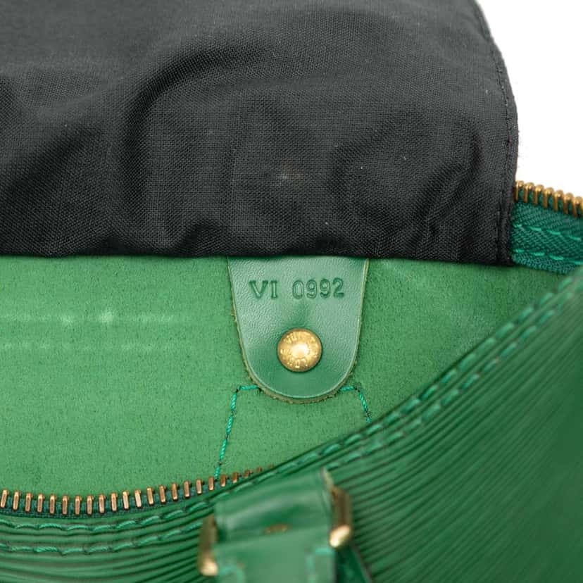 Louis Vuitton Epi Speedy 25 Green Leather Good condition - Box View