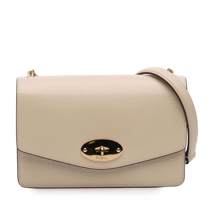 Mulberry Small Grained Calfskin Darley Crossbody Brown Leather Good condition - Front View