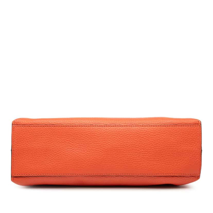 Gucci Small Leather Bamboo Daily Satchel Orange Leather Very good condition - Inside View