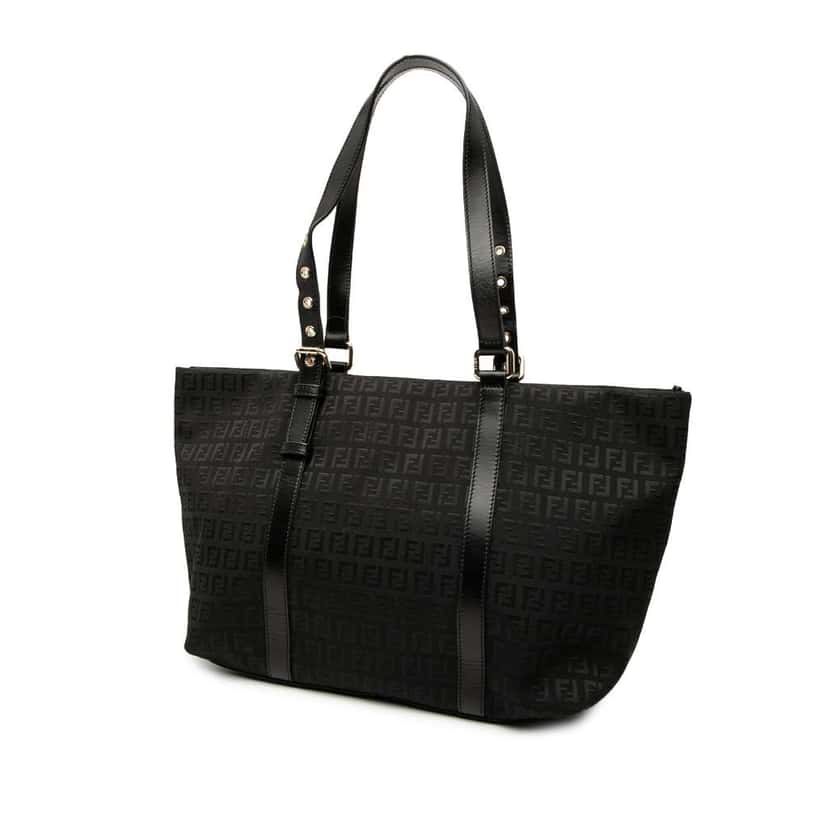 Fendi Zucchino Canvas Superstar Tote Black Canvas Very good condition - Back View