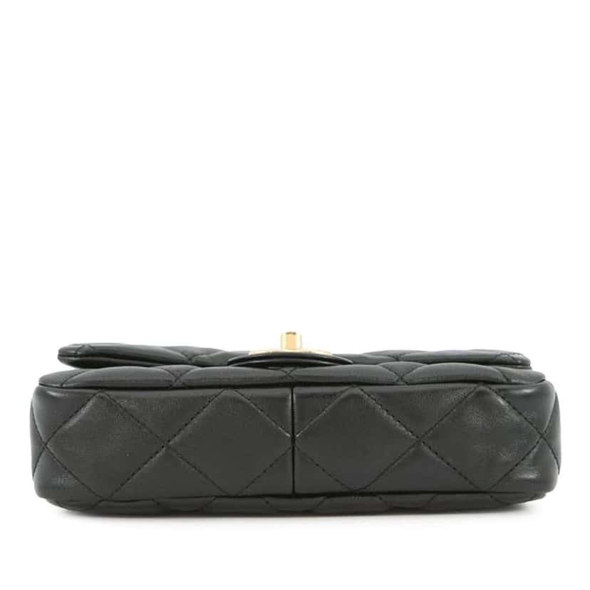 Chanel Small Quilted Lambskin Funky Town Flap Black Leather Good condition - Inside View