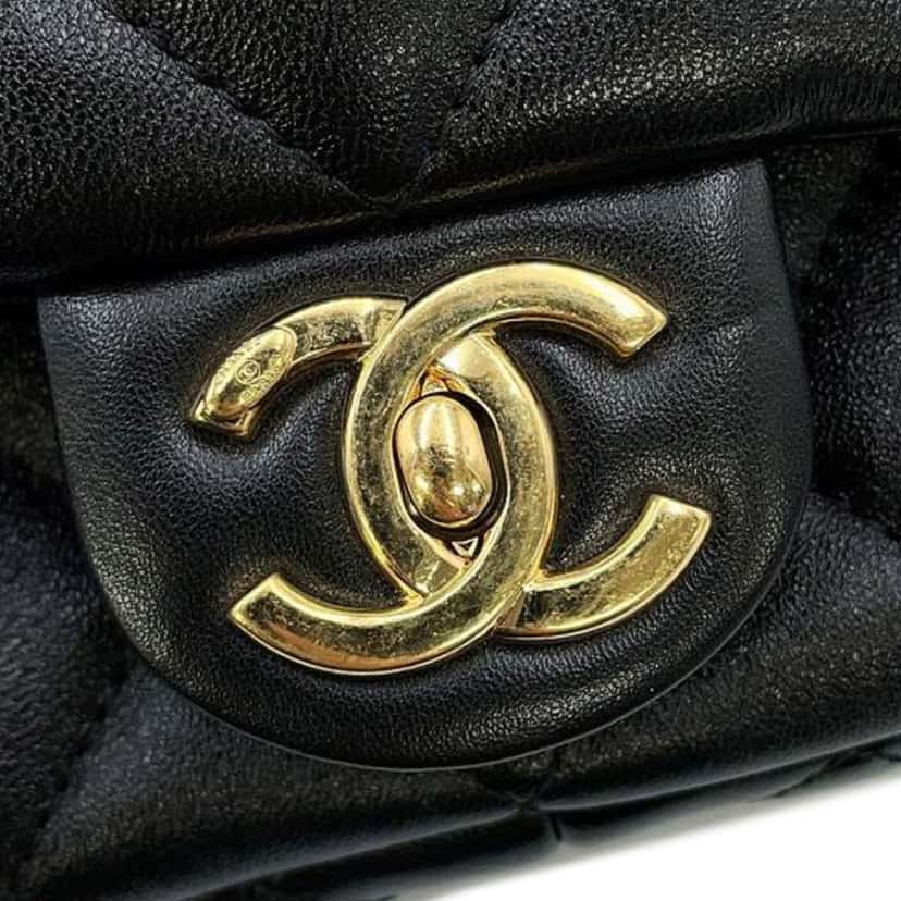 Chanel Small Quilted Lambskin Funky Town Flap Black Leather Good condition - Box View