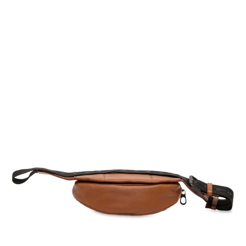 Bottega Veneta Nappa Intrecciato Belt Bag Brown Leather Good condition - Inside View