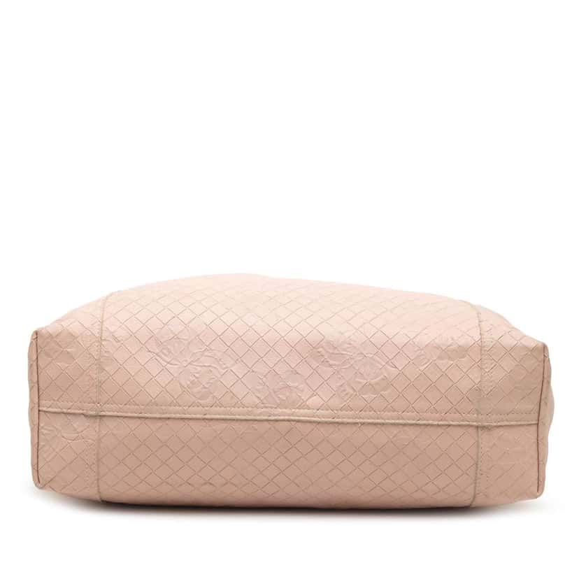 Bottega Veneta Leather Intrecciomirage Butterfly Tote Pink Leather Good condition - Inside View