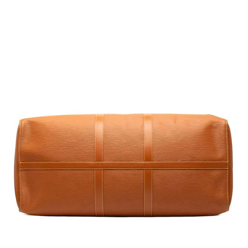 Louis Vuitton Epi Keepall 55 Brown Leather Good condition - Inside View