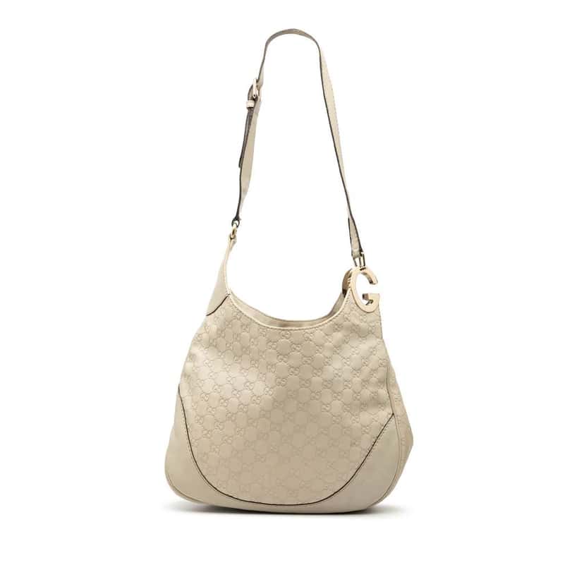 Gucci Guccissima Charlotte Crossbody White Leather Good condition - Front View