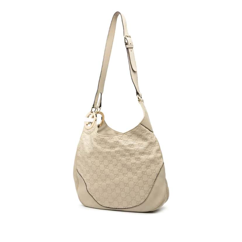 Gucci Guccissima Charlotte Crossbody White Leather Good condition - Back View