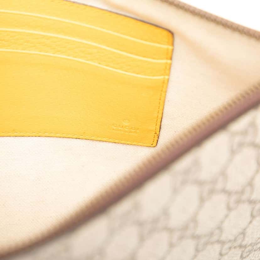 Gucci GG Supreme Neo Vintage Clutch Brown Canvas Good condition - Box View