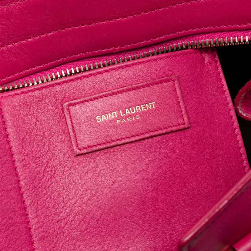 Saint Laurent Small Calfskin Cabas Chyc Satchel Pink Leather Very good condition - Model View