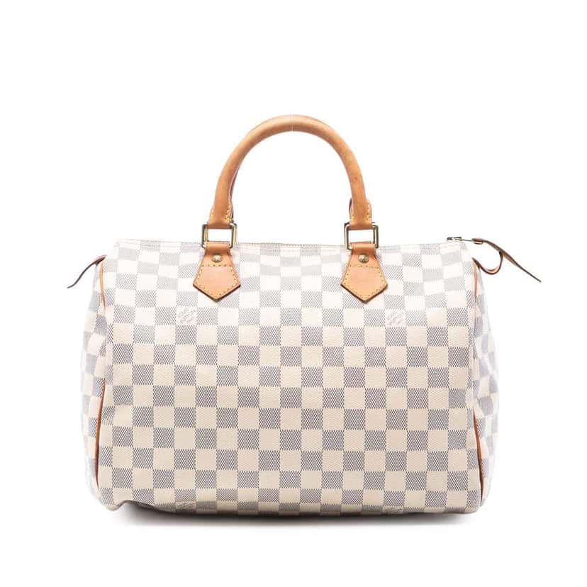Louis Vuitton Damier Azur Speedy 30 White Very good condition - Front View