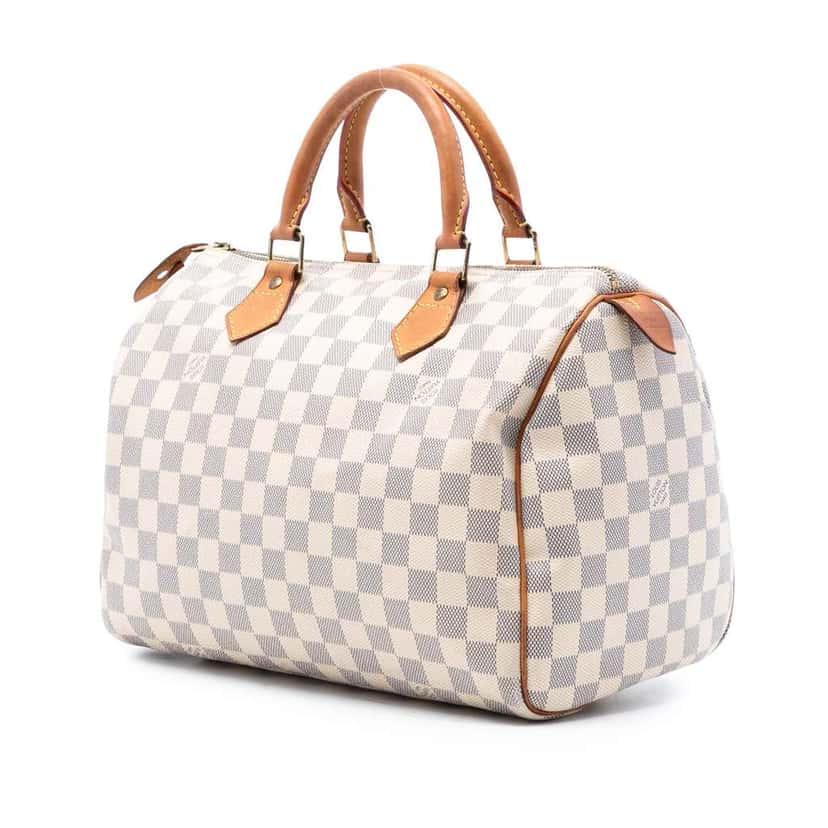 Louis Vuitton Damier Azur Speedy 30 White Very good condition - Back View