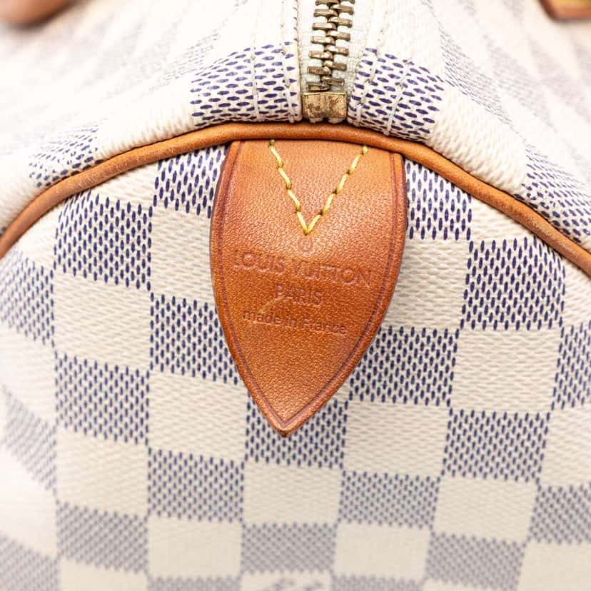 Louis Vuitton Damier Azur Speedy 30 White Very good condition - Box View