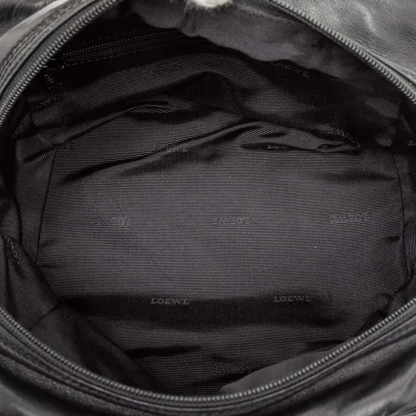 Loewe Leather Anagram Studs Handbag Black Leather Good condition - Model View