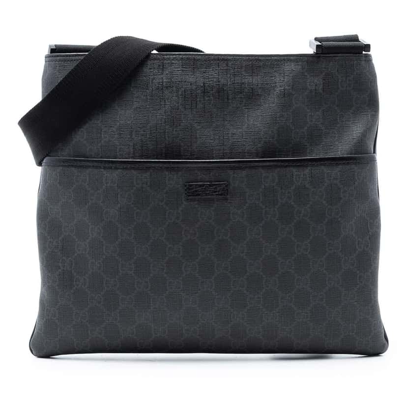 Gucci GG Supreme Crossbody Black Canvas Good condition - Front View