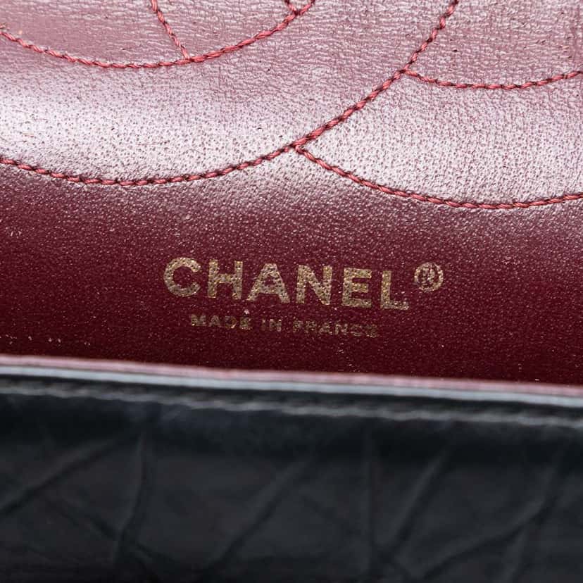 Chanel Reissue 2.55 Aged Calfskin Double Flap 226 Black Leather Good condition - Box View