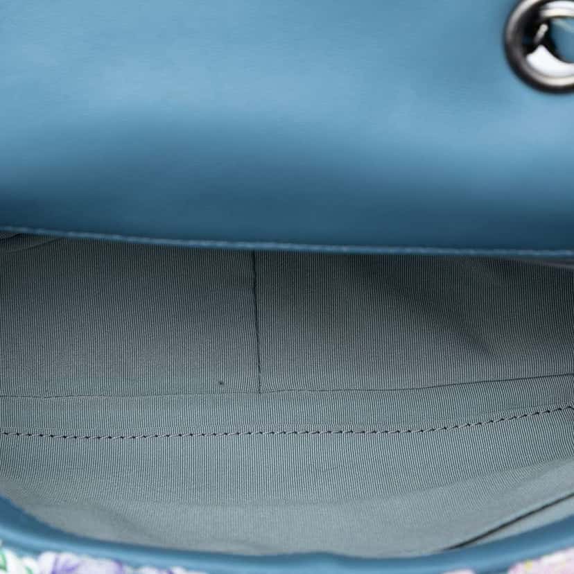 Chanel Small Crochet Cotton Paris-Seoul Crochet Work Flap Blue Cotton Good condition - Model View