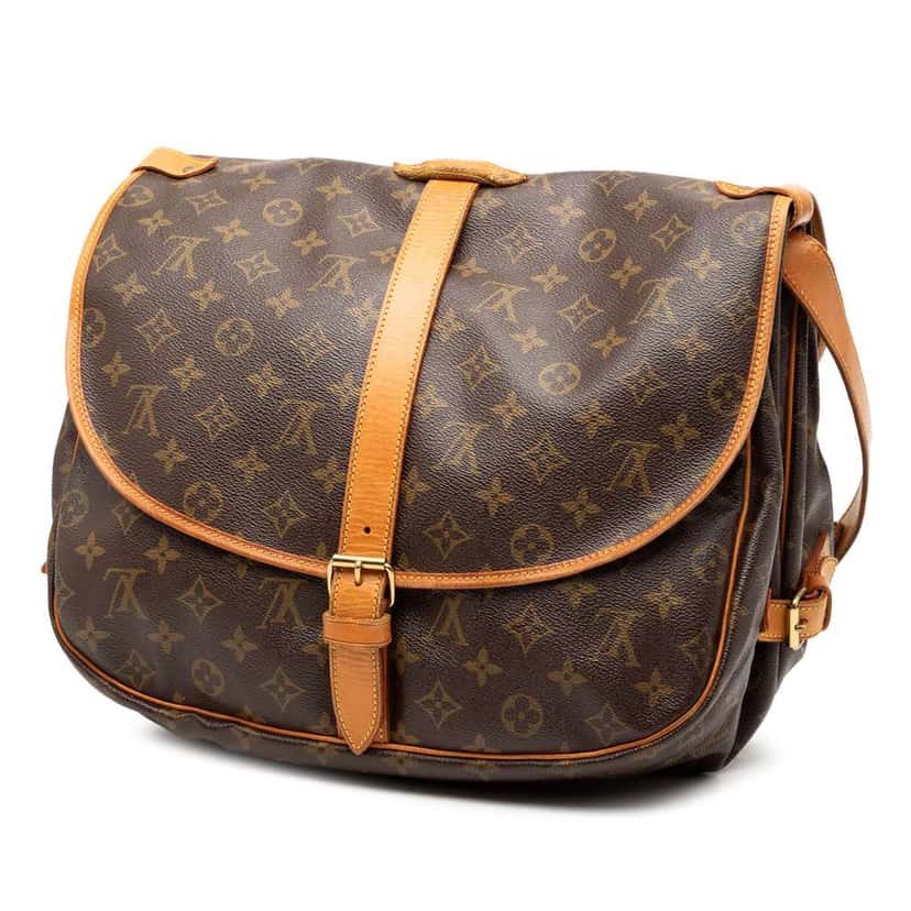Louis Vuitton Monogram Saumur 35 Brown Fair condition - Back View