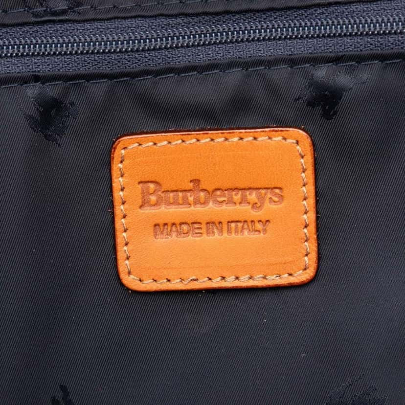 Burberry Haymarket Check Coated Canvas Travel Bag Blue Canvas Good condition - Box View