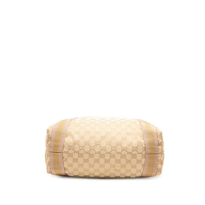 Gucci GG Canvas Web Tote Brown Canvas Good condition - Inside View