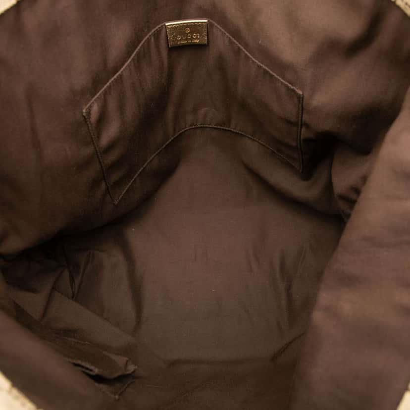 Gucci GG Canvas Web Tote Brown Canvas Good condition - Model View